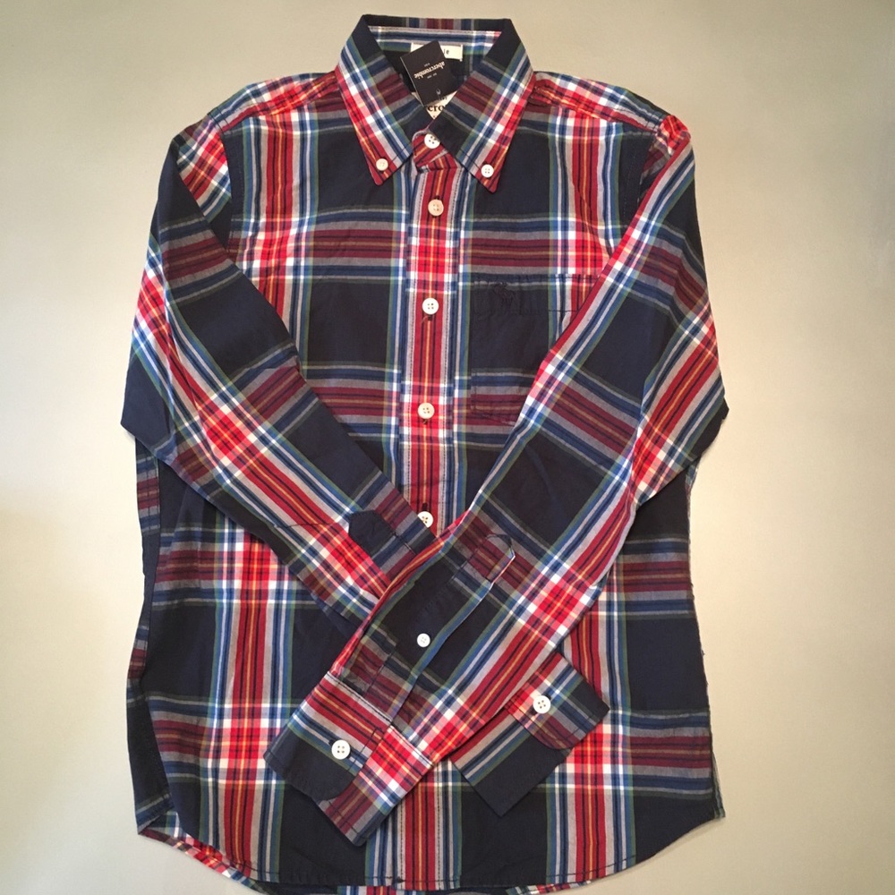 NWT: abercrombie kids LS Button Down Preppy Shirt